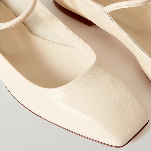 Aeyde 41 Uma White Creamy Nappa Leather Mary Jane Flats - Picture 2 of 11